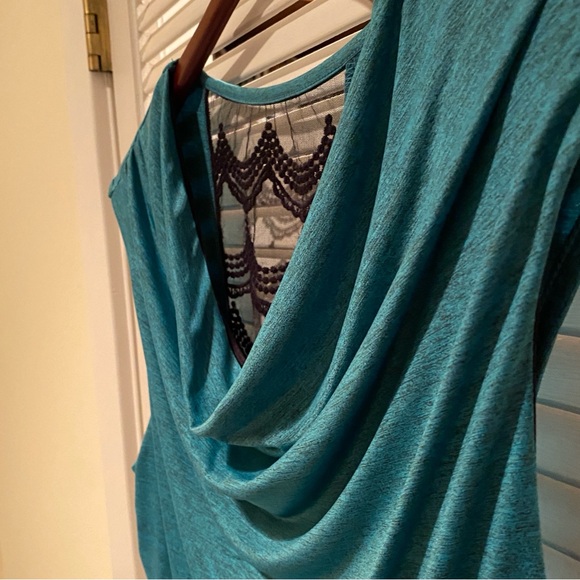 ALYX Drape Front Lace Back Sleeveless Blouse Top XL - Picture 6 of 16